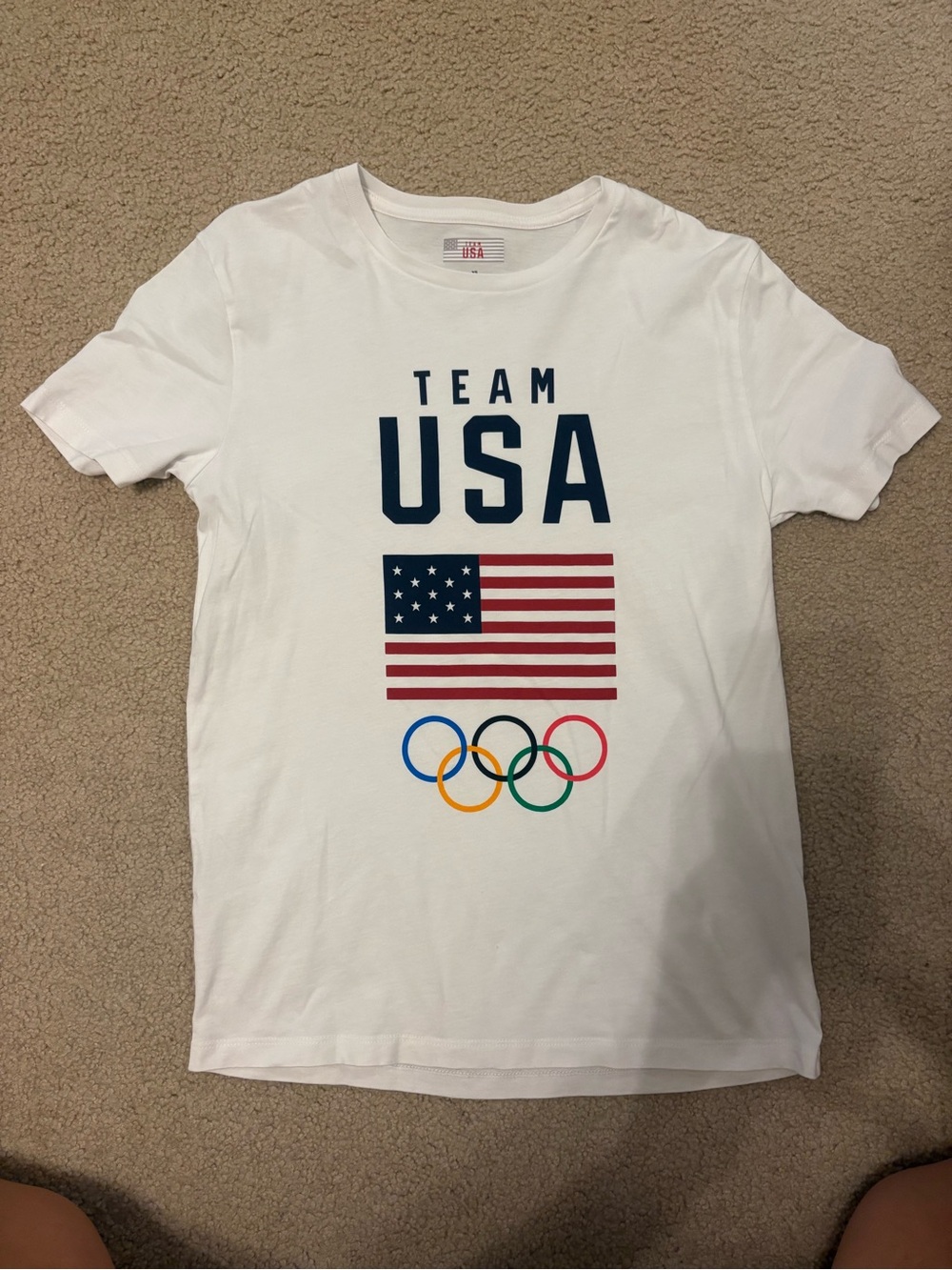 White Team USA Graphic Short Sleeve Tee